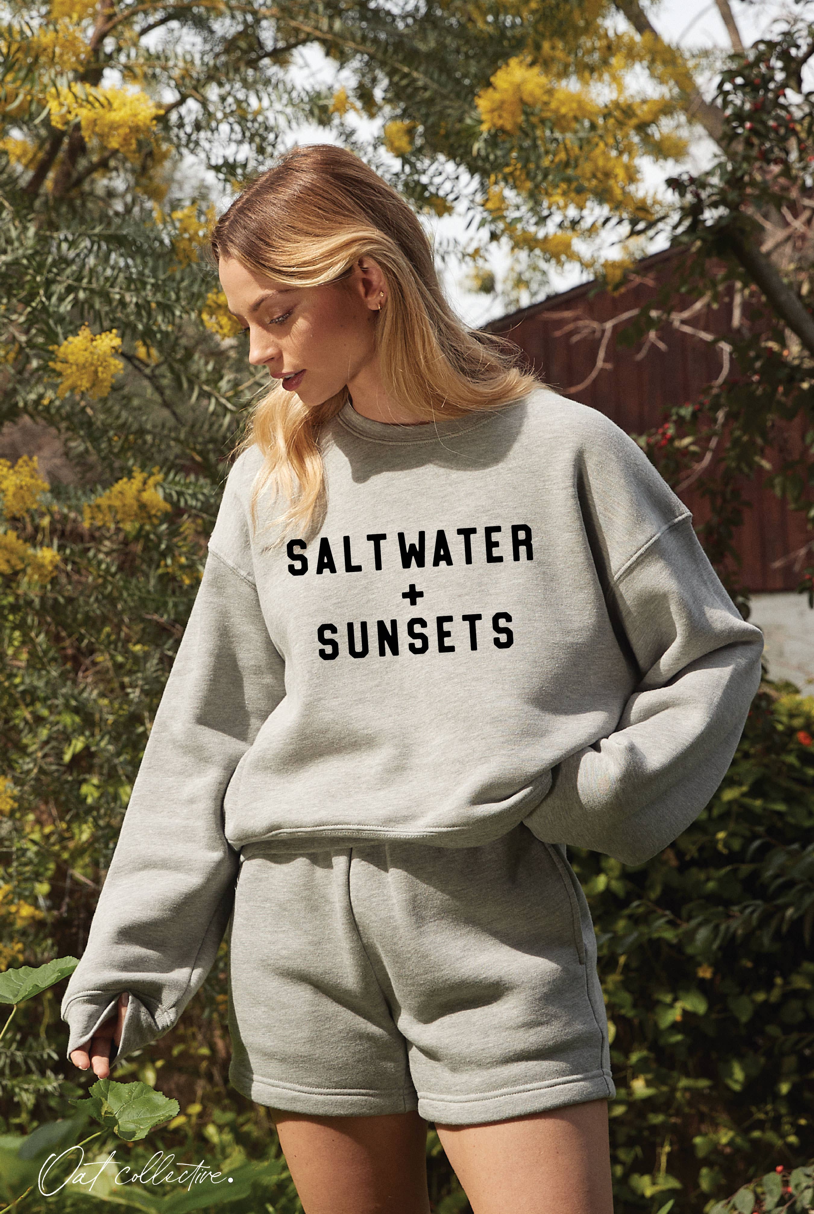 OAT COLLECTIVE - Wholesale Graphic Sweatshirt - Women's - SALT WATER AND SUNSETS Mid Graphic Sweatshirt2
