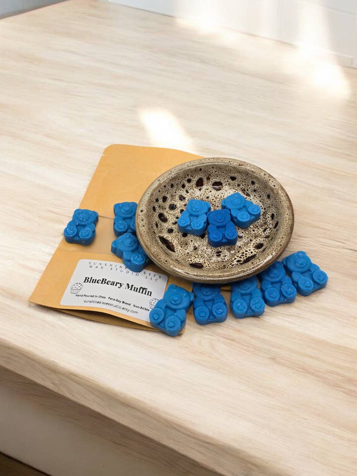 BlueBeary Muffins Wax Melts for wholesale by Sunshine Kisses Wax Studio LLC