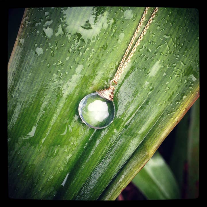 Aqua Sky Blue Fluorite Crystal Necklace And Earrings // Crystal Gemstone Jewelry // Wire Wrapped Jewelry // Handmade In Hawaii With Love // for wholesale by Treehouse Jewelry Hawaii