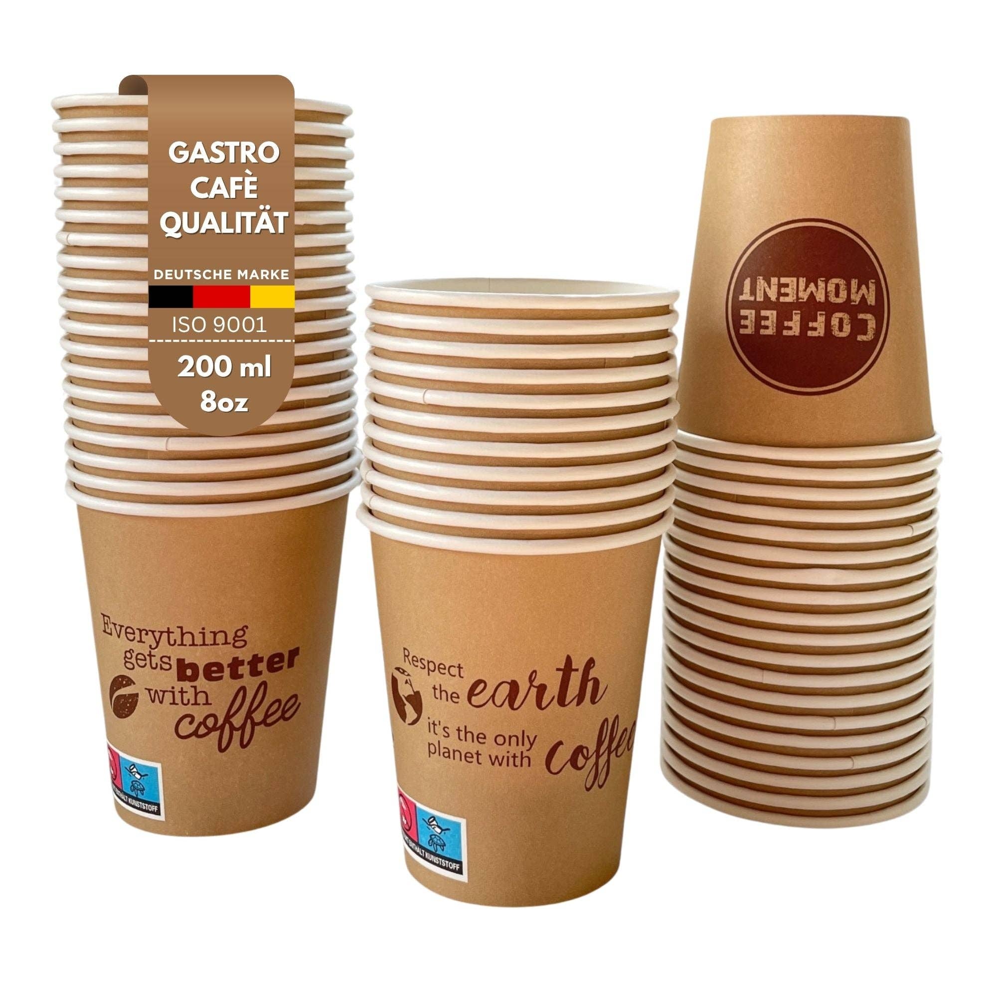Biomatea - Wholesale Disposable Cup - Coffee Moment Coffee Cup, Coffee to Go Paper Cup – 4 Sizes, for Hot & Cold Beverages2