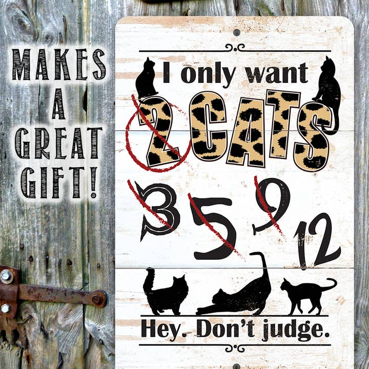 Lone Star Art Metal Signs - Wholesale Sign - I Only Want Cats - Metal Sign5