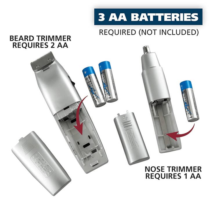 JupiterGear Home - Wholesale Trimmer - Men's - Wahl Battery Operated Beard and Nose-Hair Trimmer