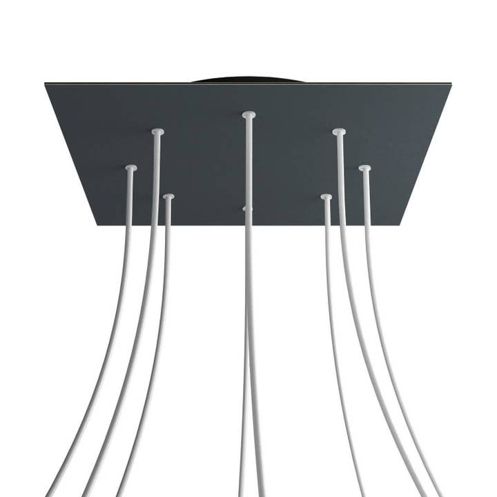 XXL Rose-One square rosette, 400 mm with 8 holes and 4 side holes for wholesale by LIGHTINUP S.R.L.