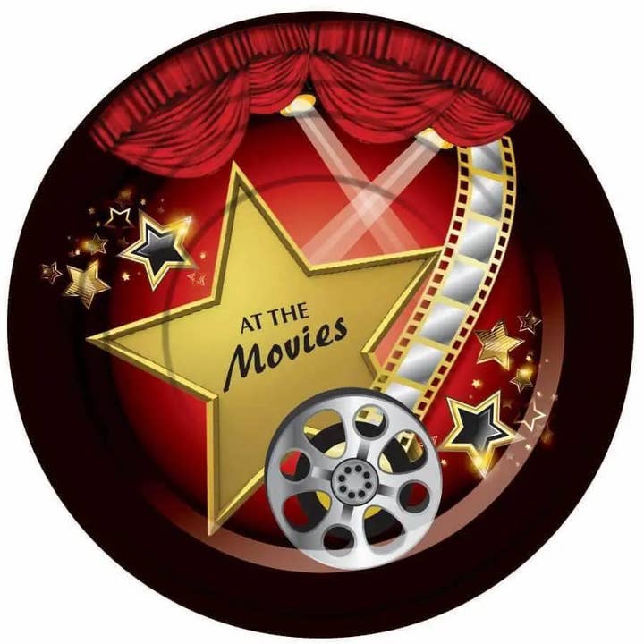 Party Expo, LLC - Wholesale Dinner Plate - At The Movies Desert Plate