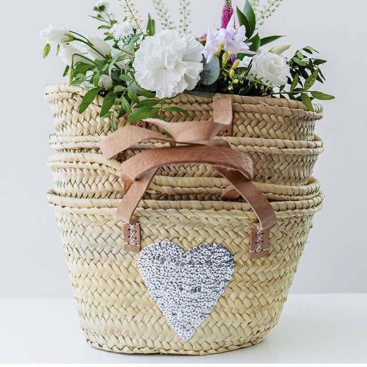 Lottie Petit French Style Basket - Mini Tote Bag for wholesale by Le Papillon Vert Ltd