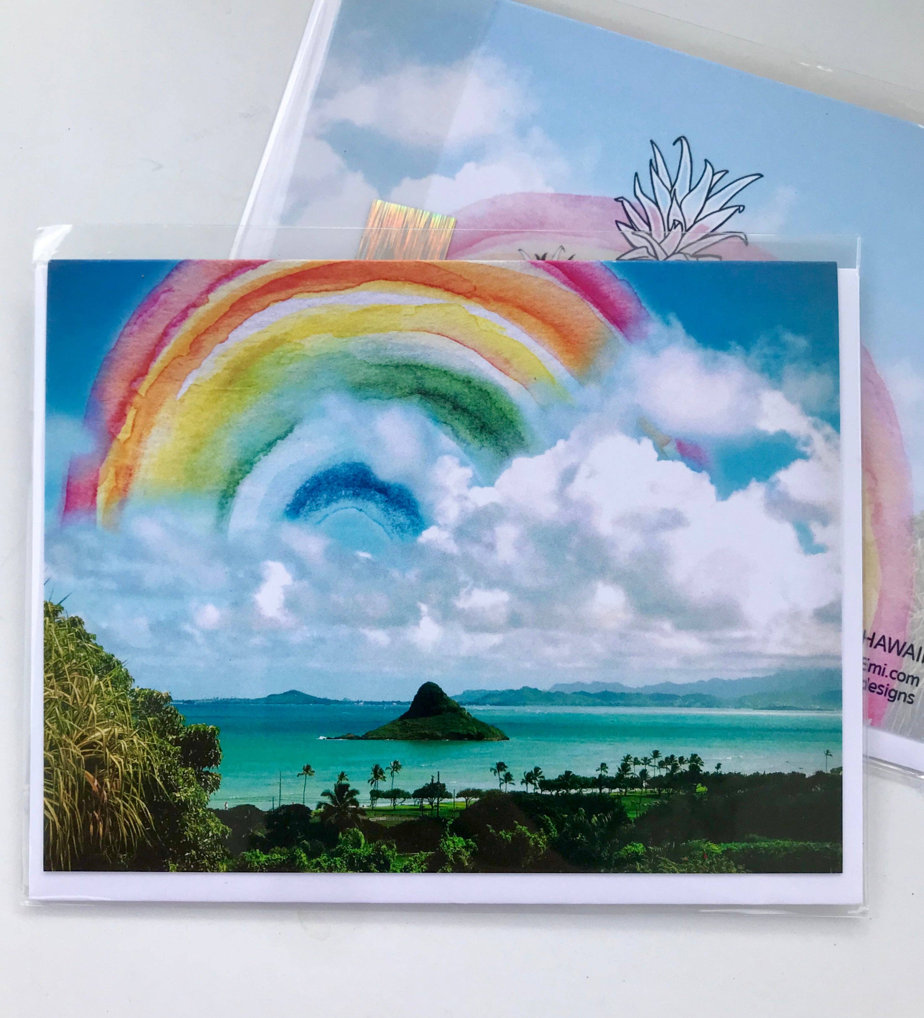 Aubrey Emi Designs - Wholesale Everyday Greeting Card - Rainbow Chinaman’s Hat Greeting Card1