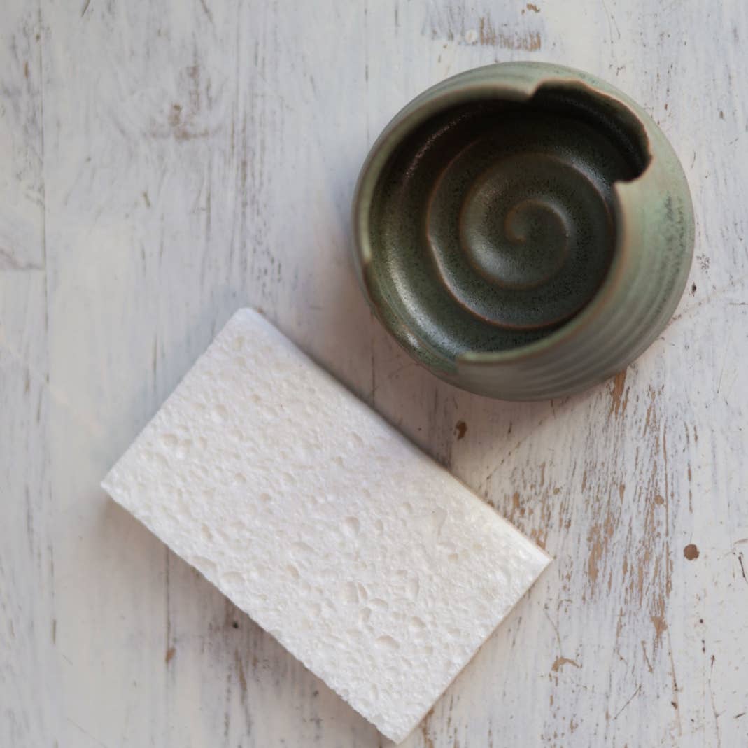 Gravesco Pottery - Wholesale Kitchen Tool/Gadget - Sponge Holder in Sage Green1