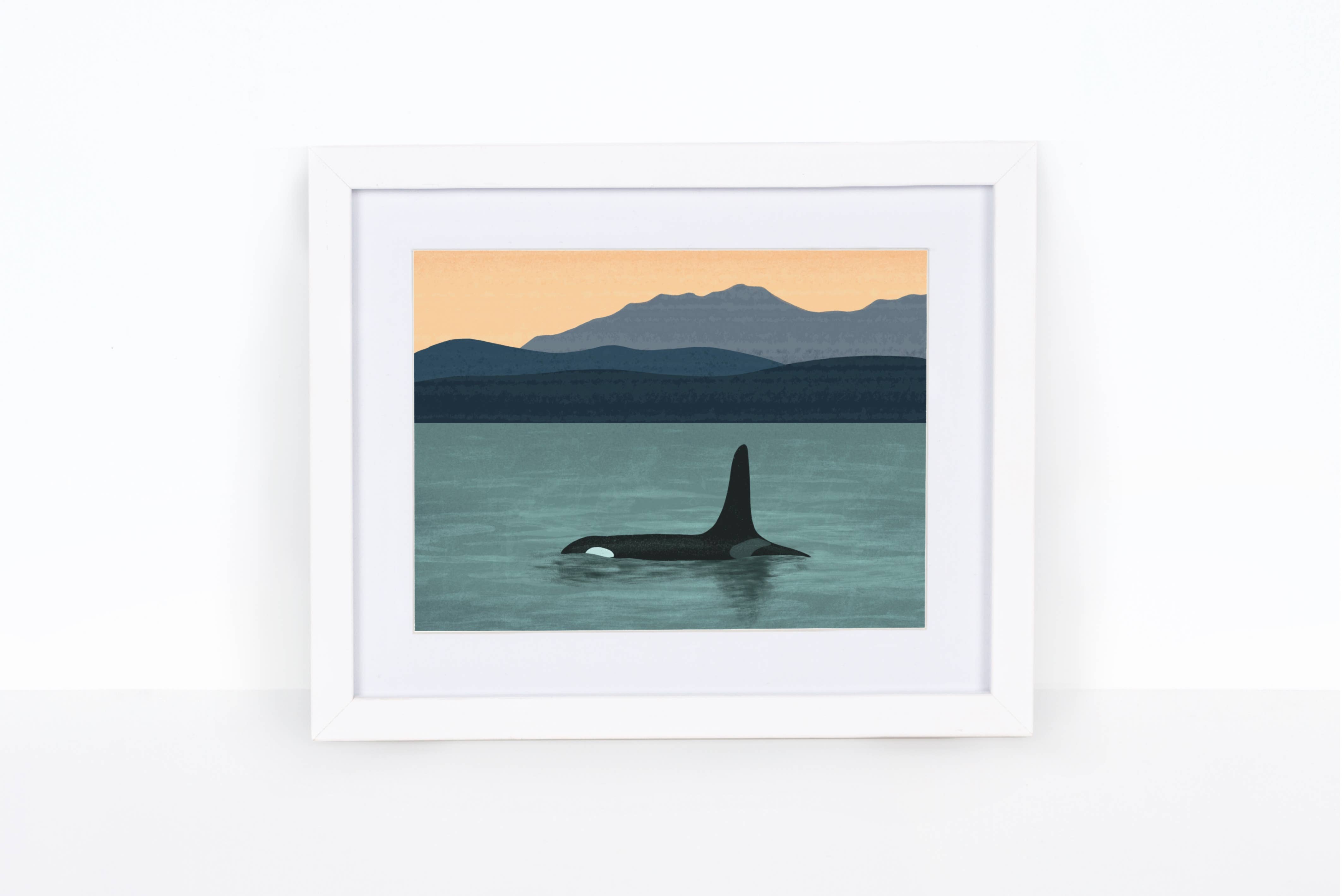 Nicole Bennion Illustration - Wholesale Art Print - Orca Landscape Print