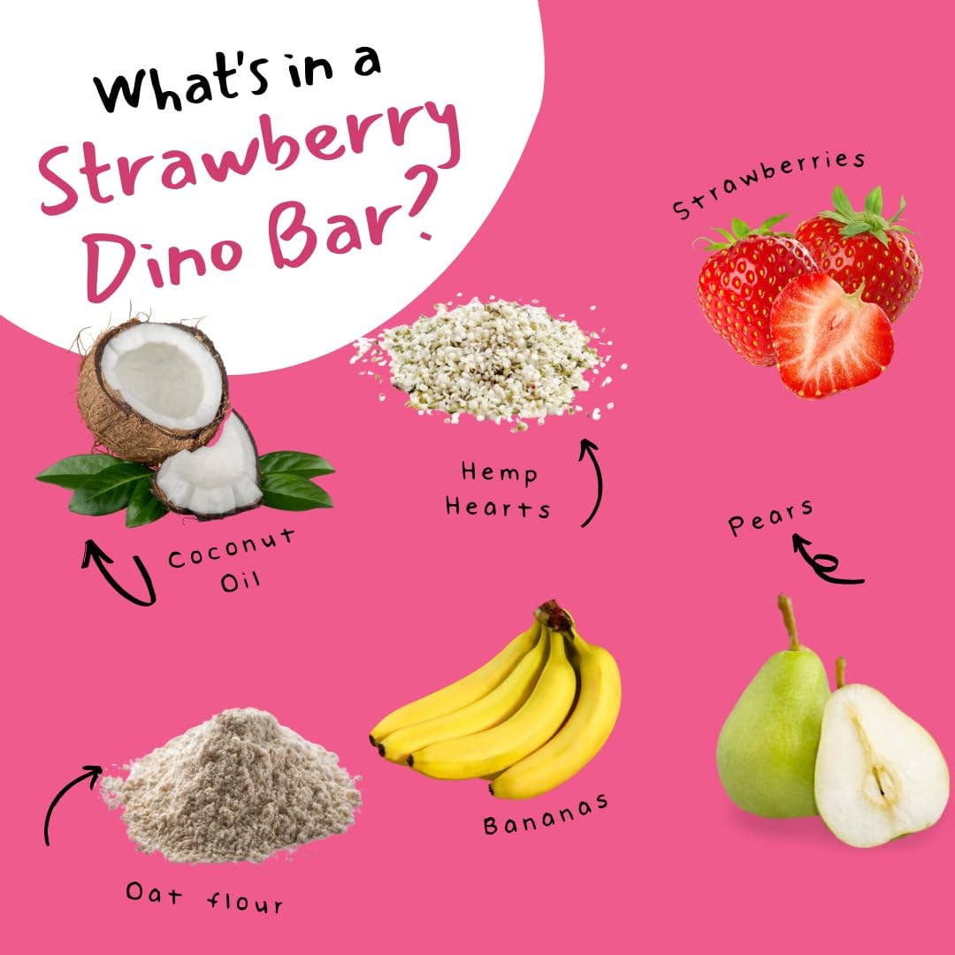 DINO BARS - Wholesale Snack Bar - DINO BARS Strawberry Bar | Retail Pack | 10 Unit3