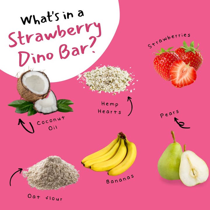 DINO BARS - Wholesale Snack Bar - DINO BARS Strawberry Bar | Retail Pack | 10 Unit3