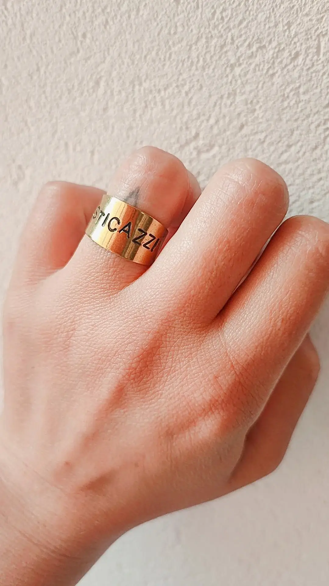 Loti jewels - Wholesale Band/Stacked Ring - MESSAGE RING IN BRASS WITH ENGRAVING14