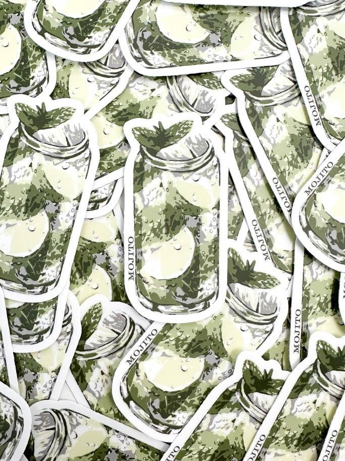 Mojito Cocktail Sticker for wholesale by Girl Tribe Co