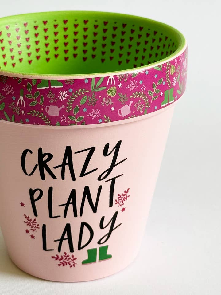 Pot019 | Crazy Plant Lady | £3.32 Each Of 2 Pieces) for wholesale by WPL Gifts