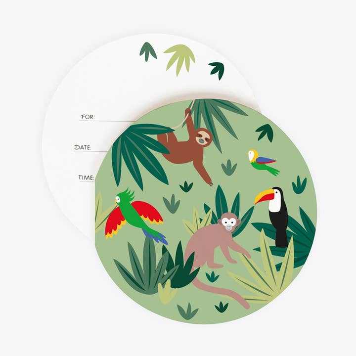 Inviti con animali della giungla per la vendita all'ingrosso da parte di My Little Day