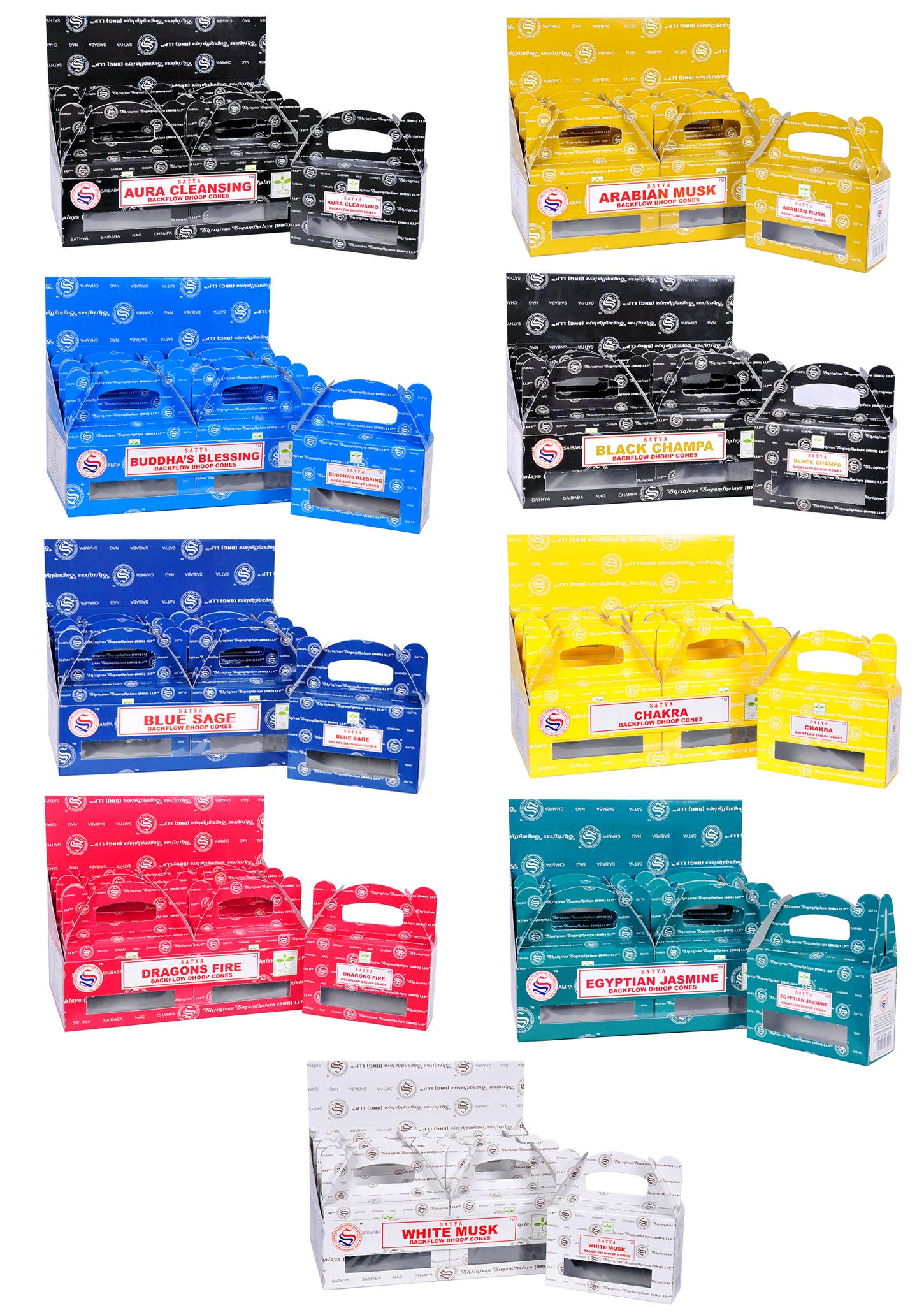 Namaste - Vente Porte-encens - Cônes Dhoop à refoulement Satya0