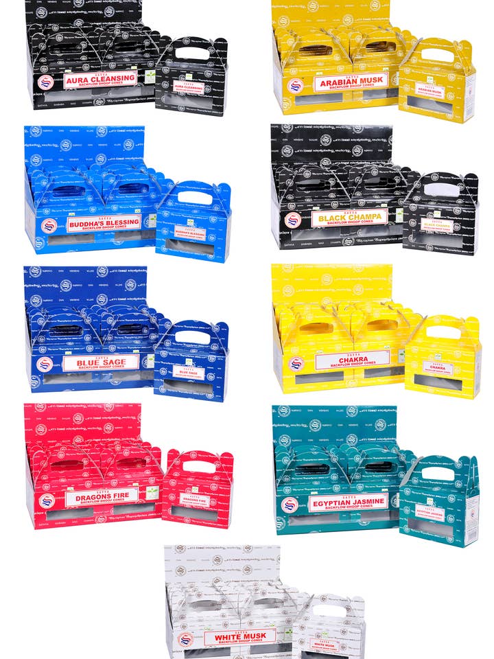 Satya Backflow Dhoop Cones for wholesale by Namaste