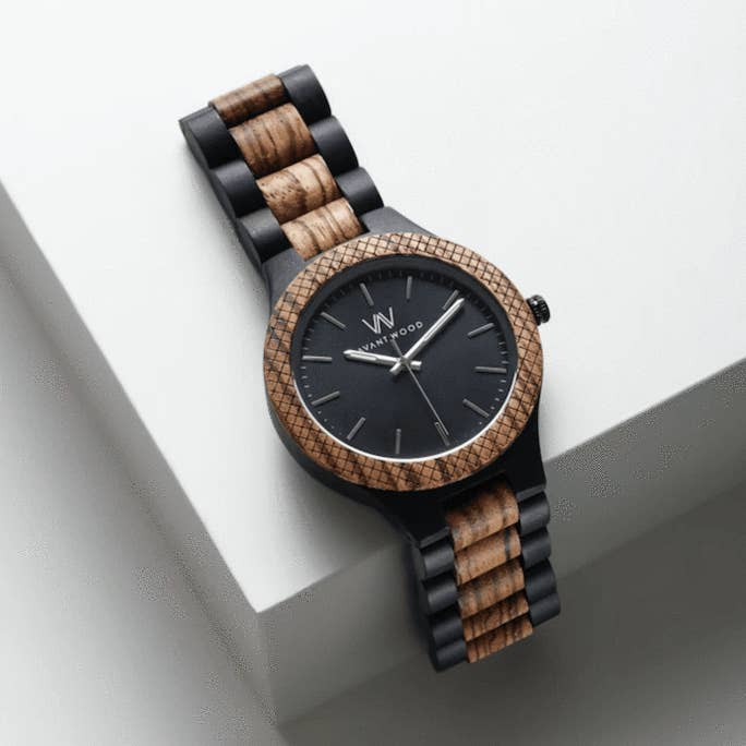AvantWood - Wholesale Wrist Watch - Men's - Zebra S - Obsidian Black - Men's Watch0