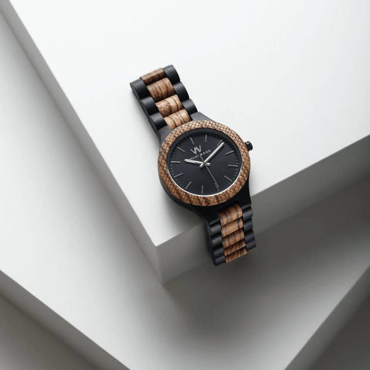 AvantWood - Wholesale Wrist Watch - Men's - Zebra S - Obsidian Black - Men's Watch