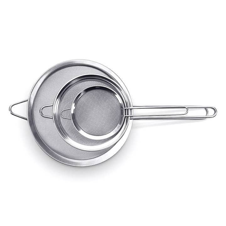 Diacly - Wholesale Cookware Set - 3 Different Size Stainless Steel Fine Mesh Strainer Set