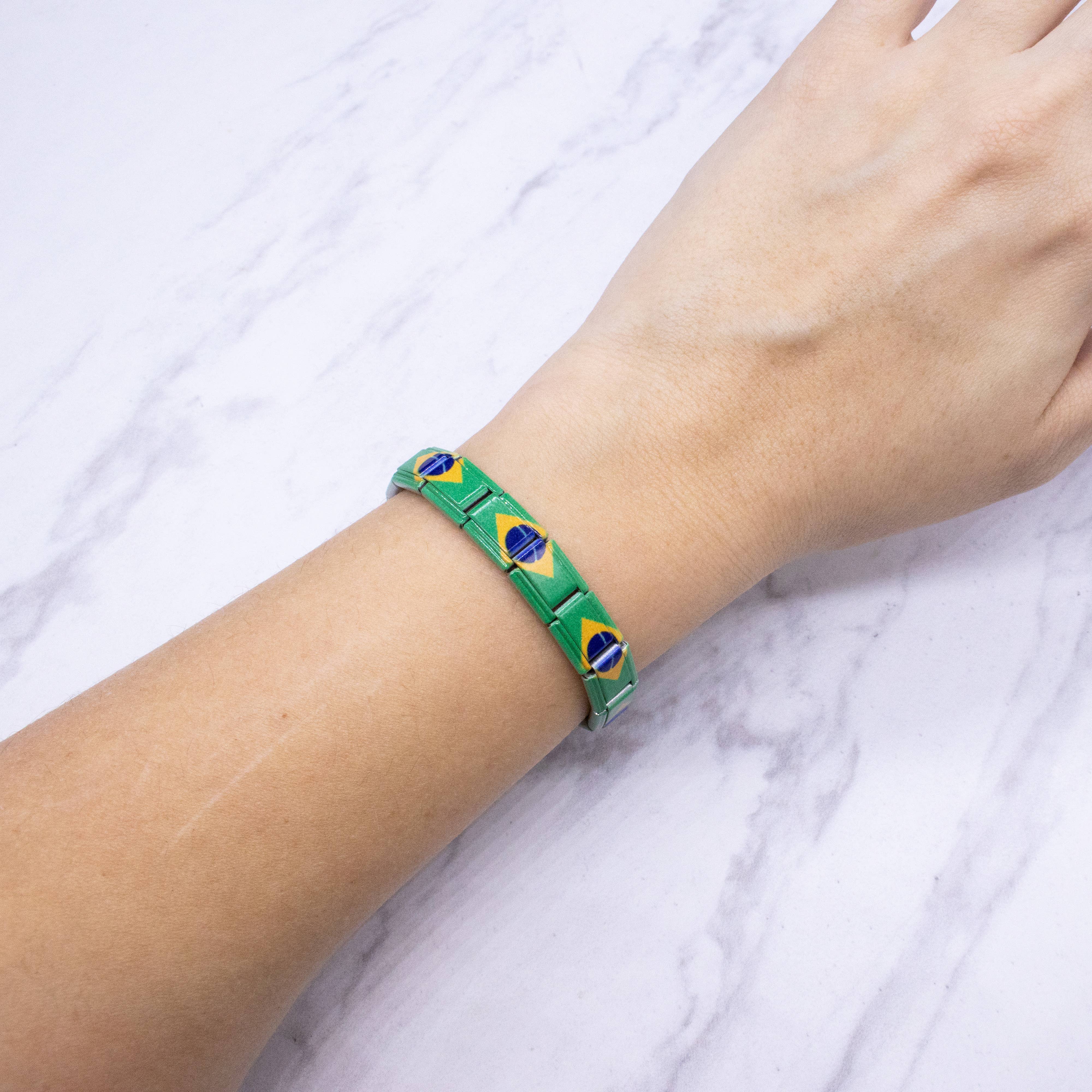 Natalia - Wholesale Charm/Dangle Bracelet - Italian Charm Bracelet Flags - Link Jewelry11