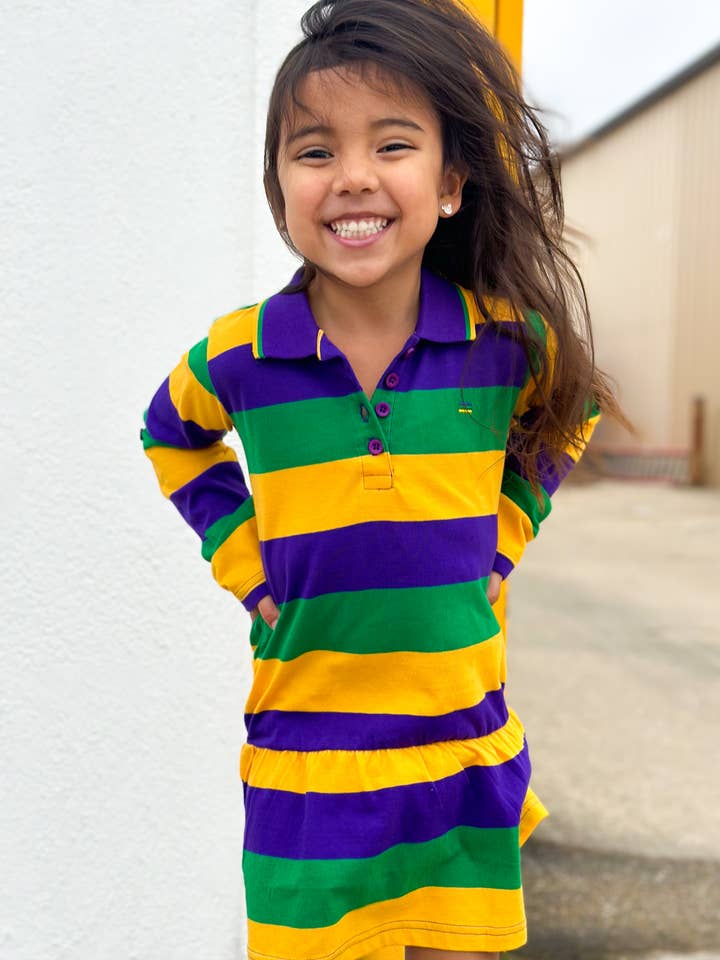 Mardi Gras Creations - Wholesale Dress - Kids - Rugby Youth Dress0