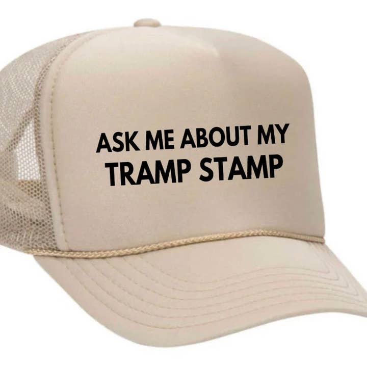 Inappropriate Trucker Hats – Engroshandel Trucker hat - Dame – Spørg mig om min Tramp Stamp Trucker Hat10