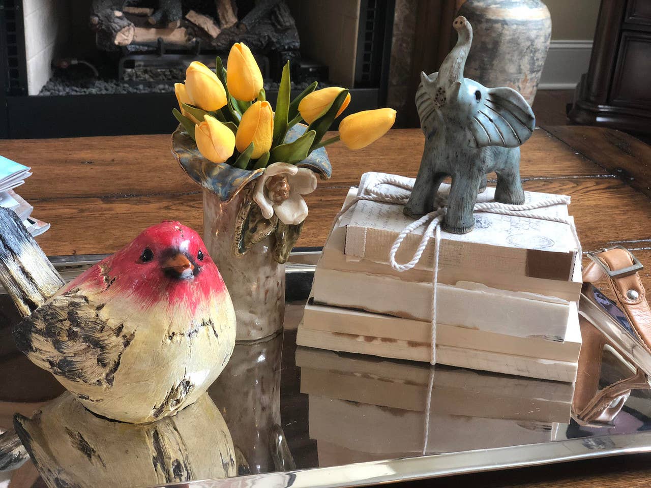 E. Lawrence, Ltd. - Wholesale Decorative Tabletop Object - Stack Of Five Tattered Books / Bundled & Tied1