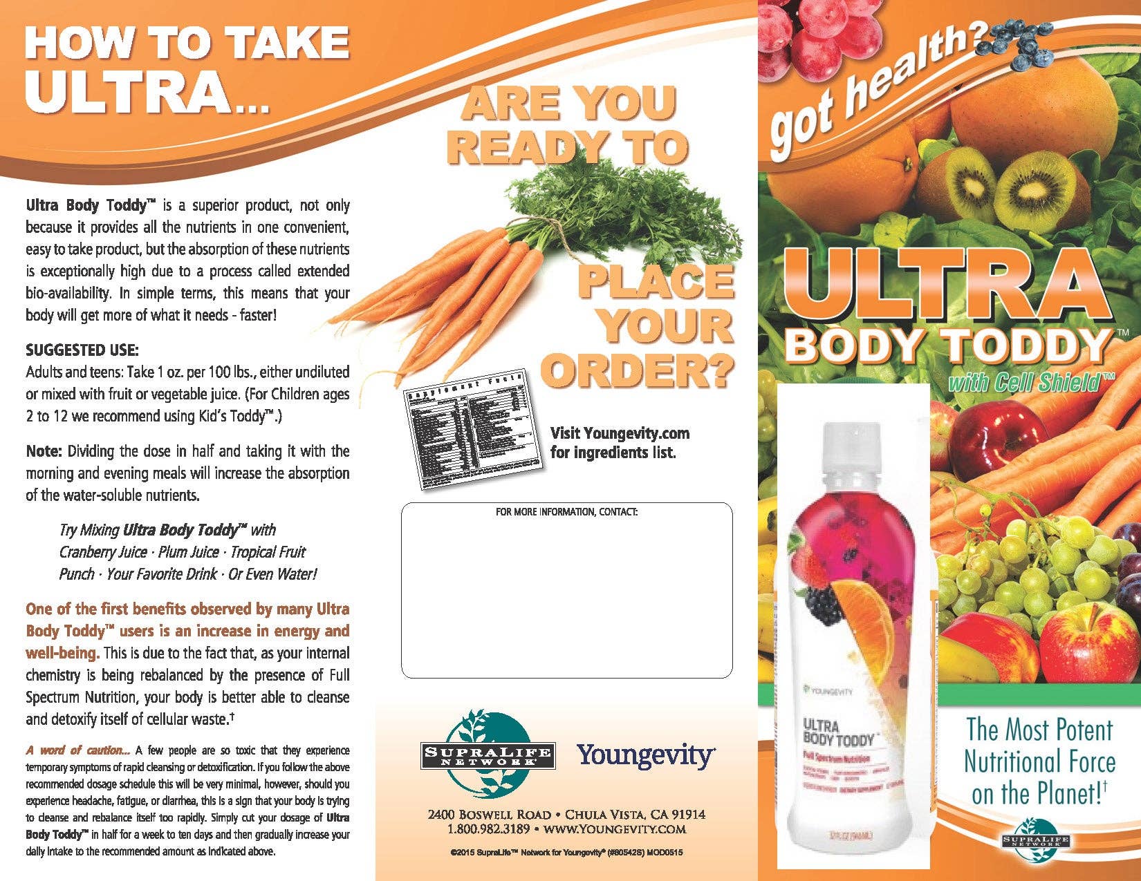 Renewal for Life - Wholesale  - Youngevity Dr. Wallach Liquid Ultra Body Toddy 4-Pack - Free Shipping7