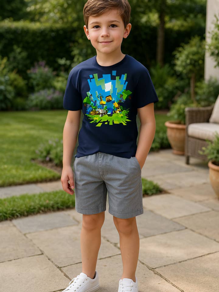Official Store - Wholesale Screen Printed T-Shirt - Kids - Minecraft - Adventure Big Kids' T Shirt3
