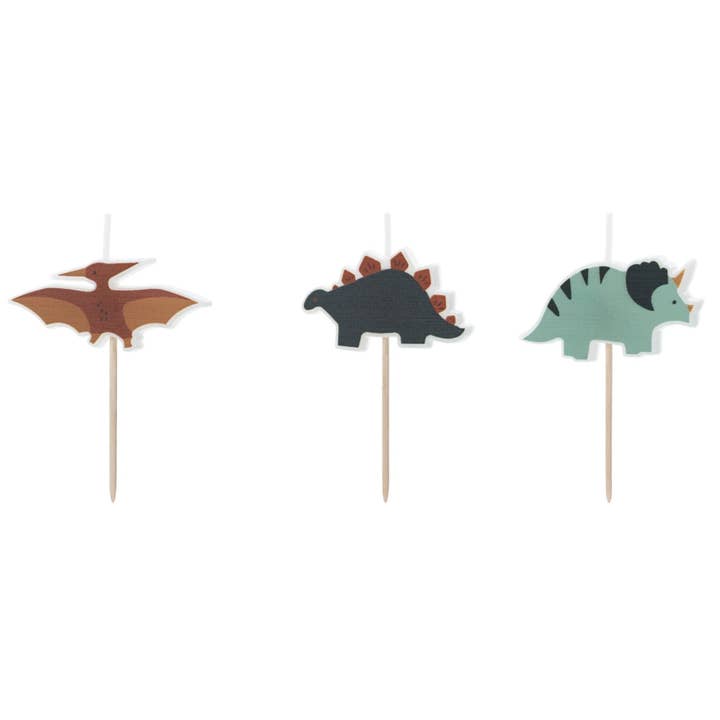 Dinosaur Birthday Candles | PartyDeco USA for wholesale by THE BALLOON HUB