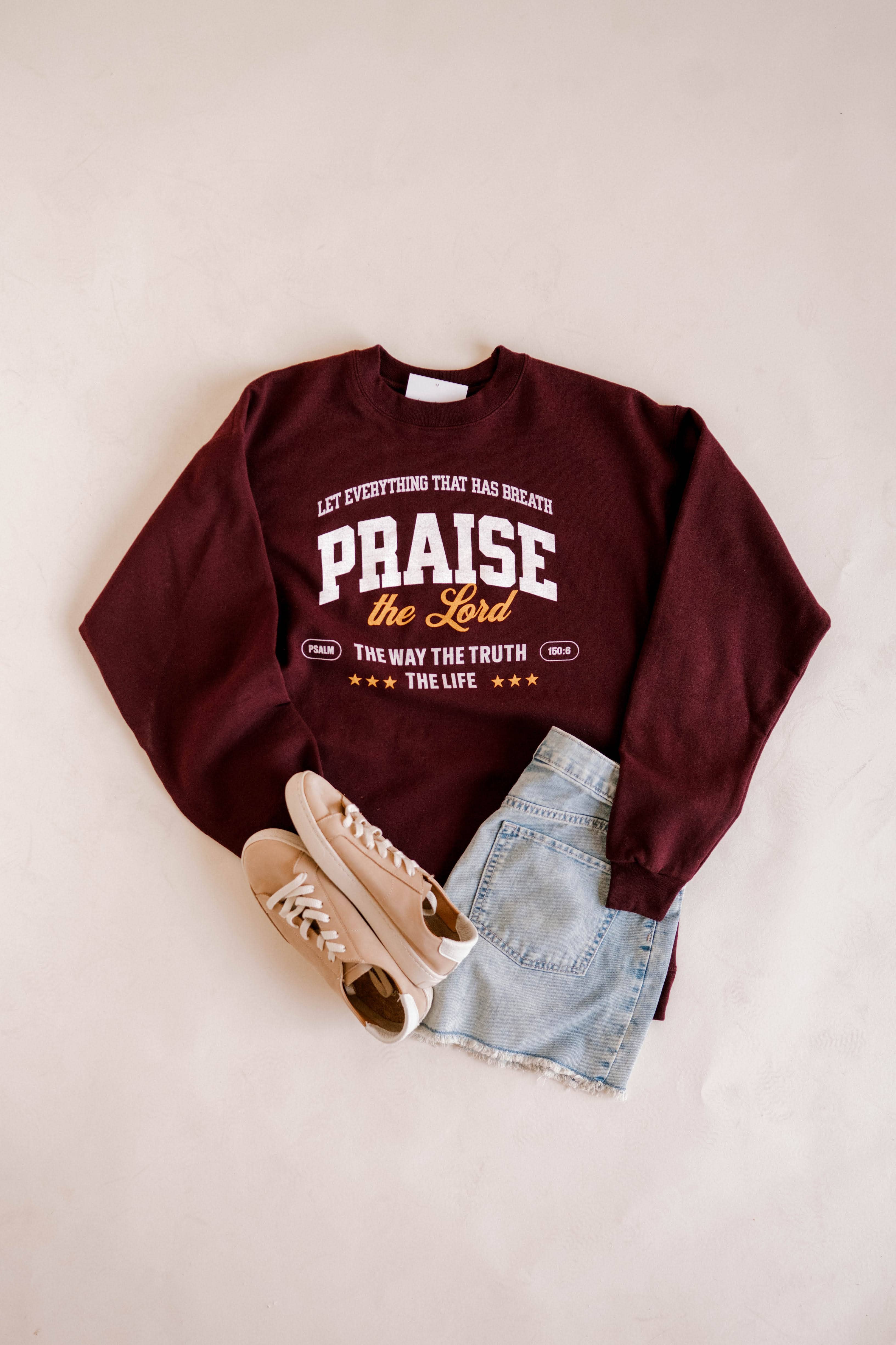 Dear Heart - Wholesale Graphic Sweatshirt - Women's - Praise The Lord Pullover | Christian Pullover3