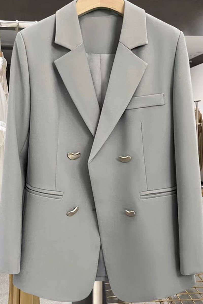 NINEXIS - Wholesale Blazer - Women's - CWOBL0141_LOOSE-FITTING METAL BUTTONED BLAZER5