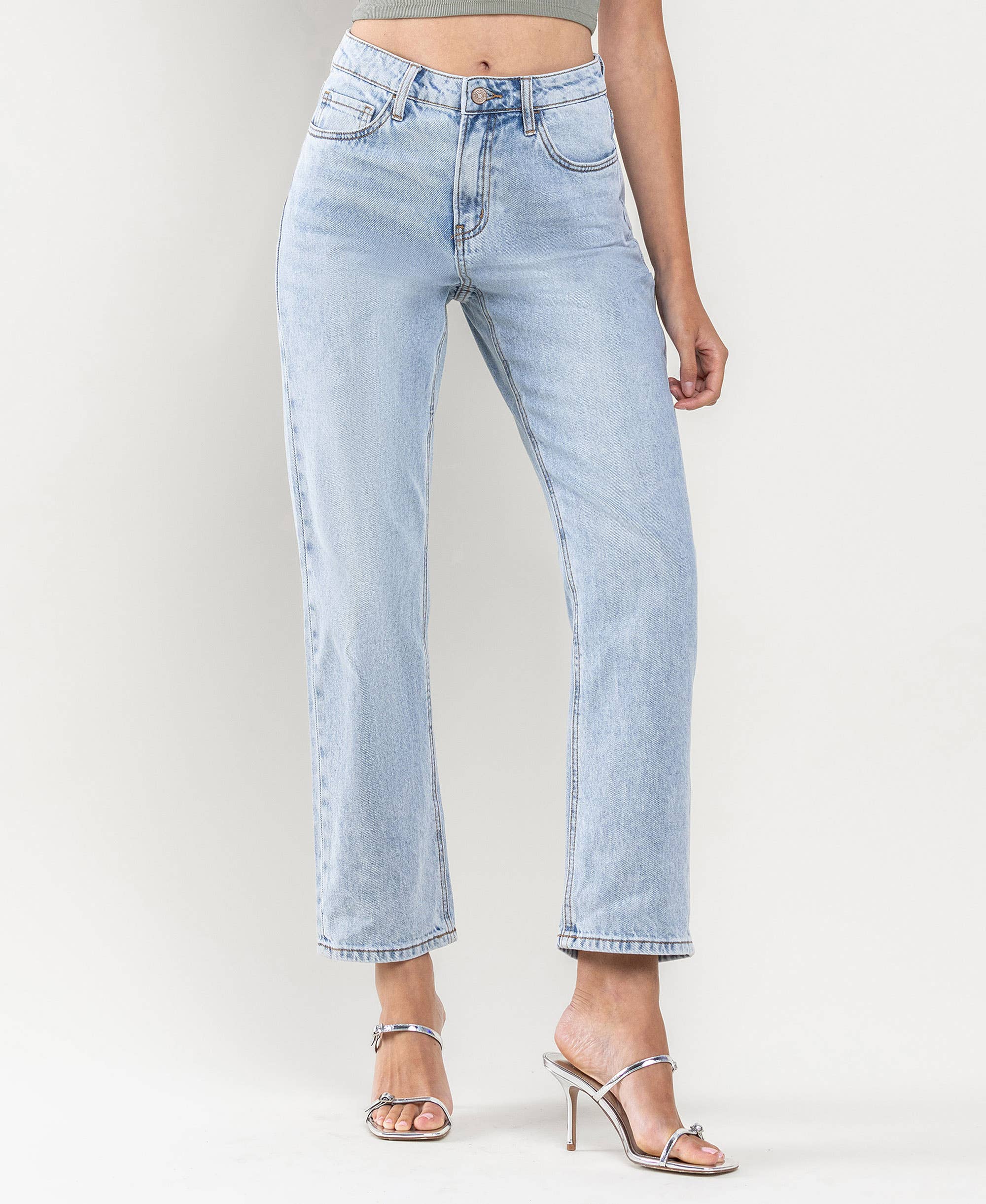 SUSTAINABILITY HIGH RISE ANKLE STRAIGHT JEANS LV1131 for wholesale on Faire8