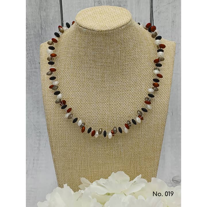 Necklace Polaris Beads - 8 mm Lentil Beads, Nina for wholesale by perleperle