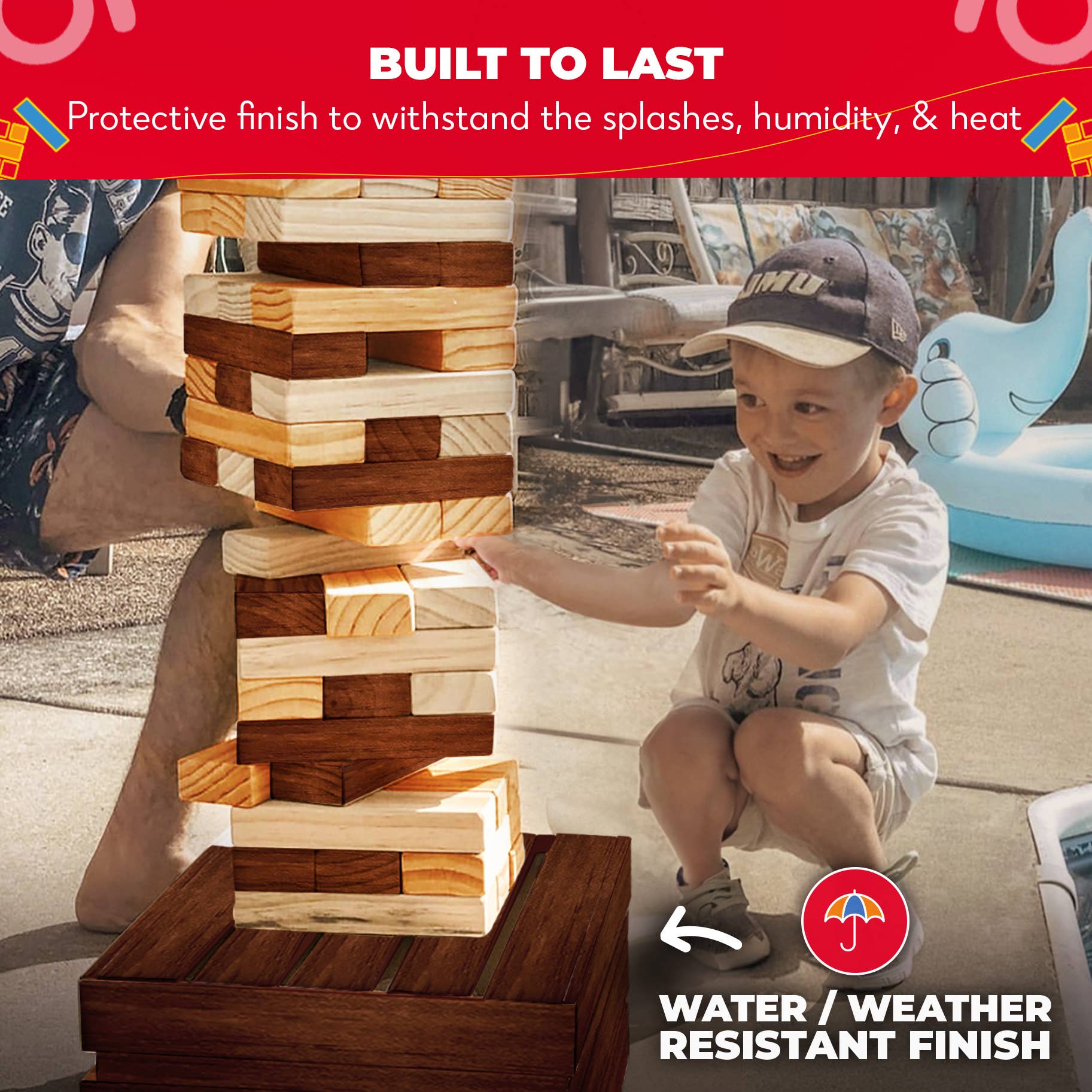 Swooc Games - Wholesale Stacking Game - Reclaimed Wood Giant Tower Game5