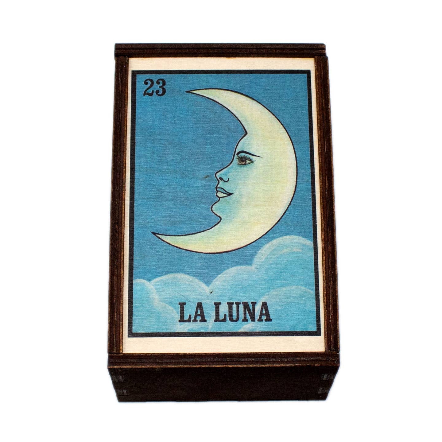 Most Amazing - Wholesale Decorative Box - Loteria Luna/Moon Full Color Tarot Card/Stash Box 4"x6"1