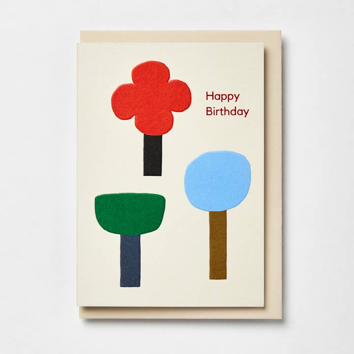 Tarjeta de cumpleaños en relieve con papel de aluminio "Ayesha Pearce Meadow". para venta al por mayor de Kinshipped