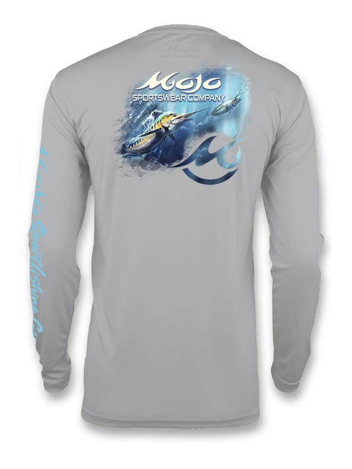 Mojo Sportswear Company - Wholesale Screen printed t-shirt – Men′s - Fins Up, Tails Down Wireman X2