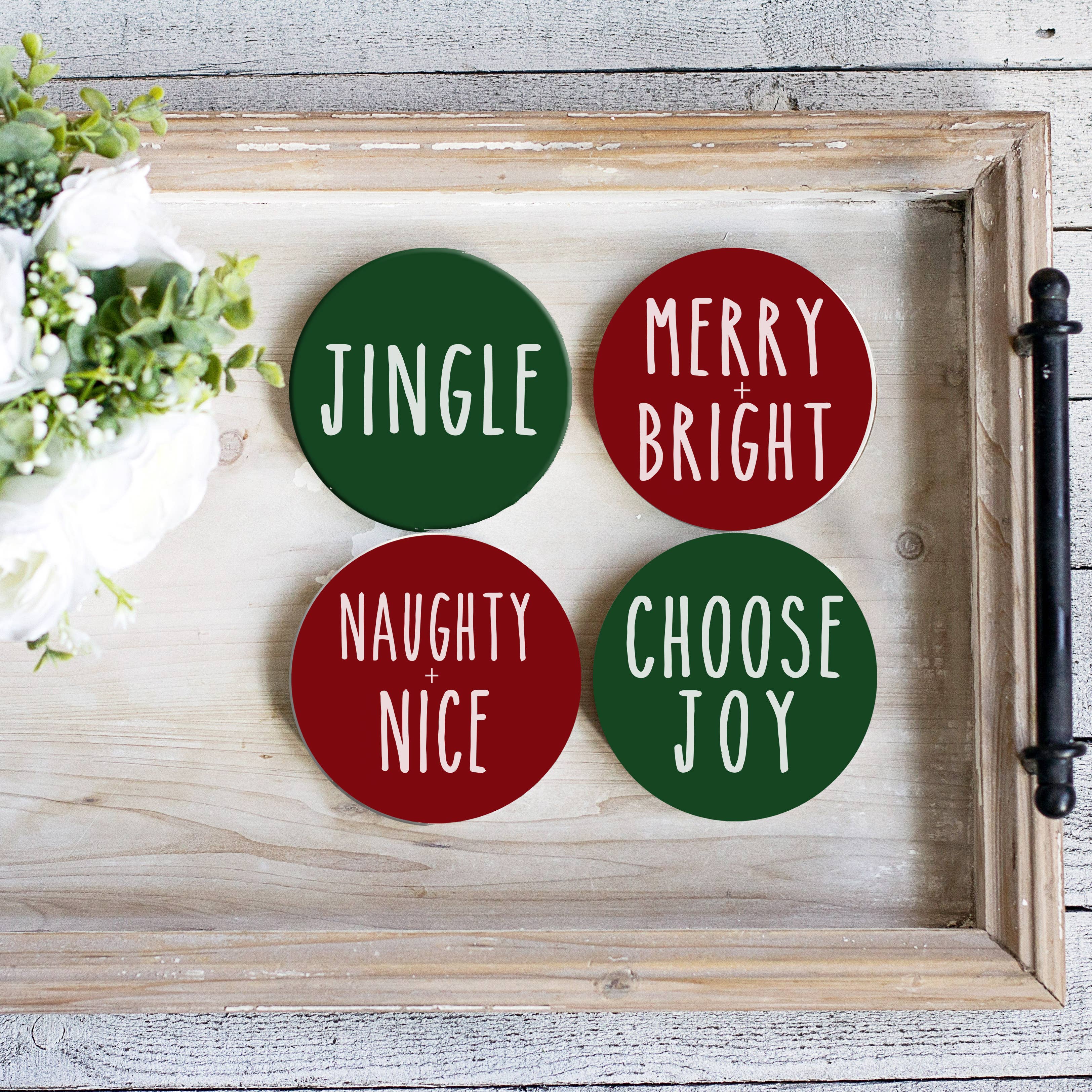 Gia Roma - Vente Sous-verre - Ensemble de dessous de verre Holiday Coasters, édition limitée3