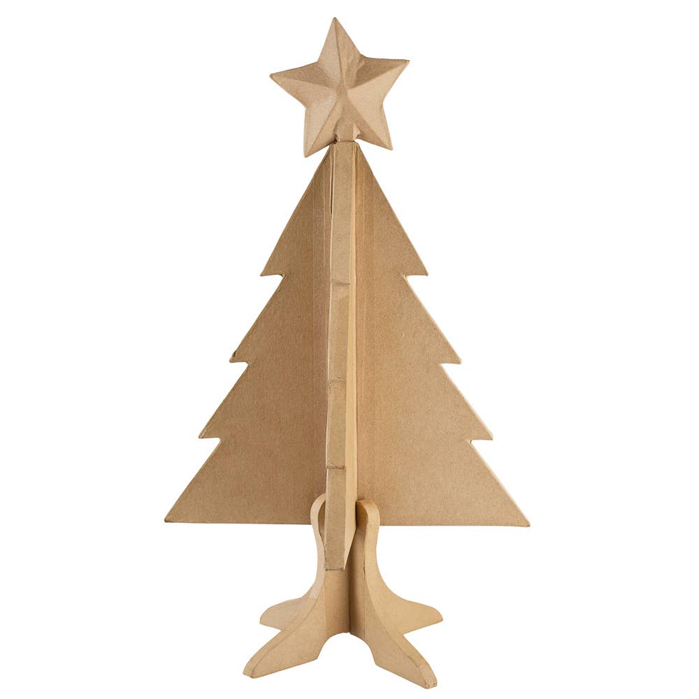 Factory Direct Craft - Wholesale Ornament Set - Foldable Paper Mache Christmas Tree with Box0