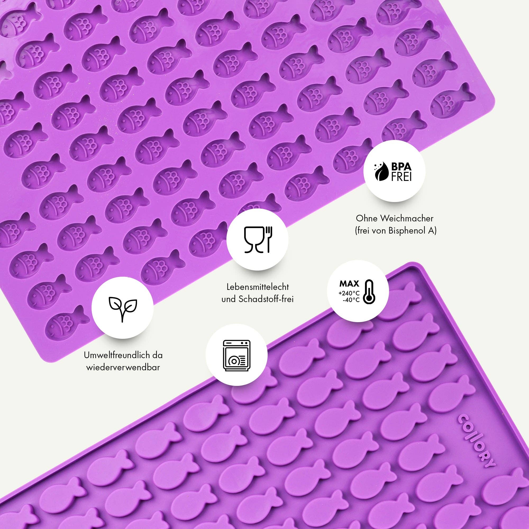 Collory - Wholesale Voedermat - Hond - Visvormige bakmatten voor hondenkoekjes (mini en medium)1