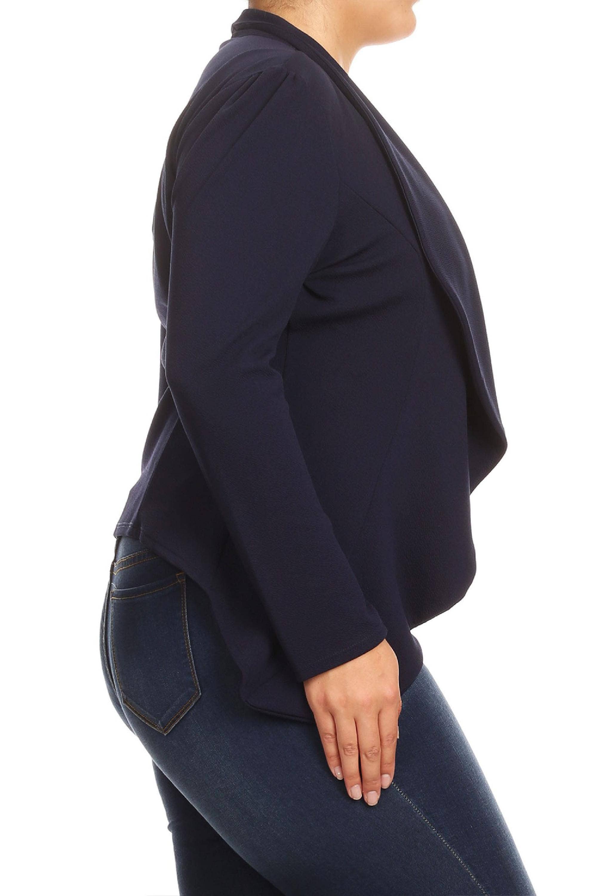 MOA COLLECTION – Blazer - Mulher por atacado – Jaqueta feminina sólida de mangas compridas para escritório29