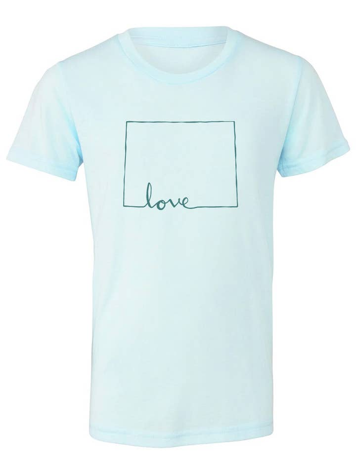 Bambini Colorado Love Script Blu per la vendita all'ingrosso da parte di Homeplace Apparel