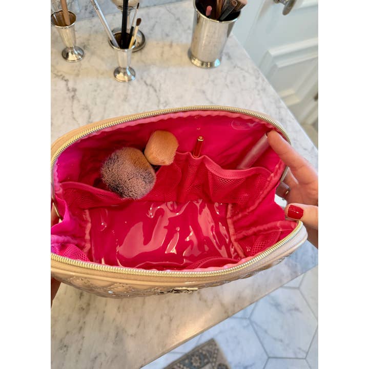 Caroline Hill - Wholesale Makeup/Cosmetic Bag - Capri Large Pouch Champagne Pop