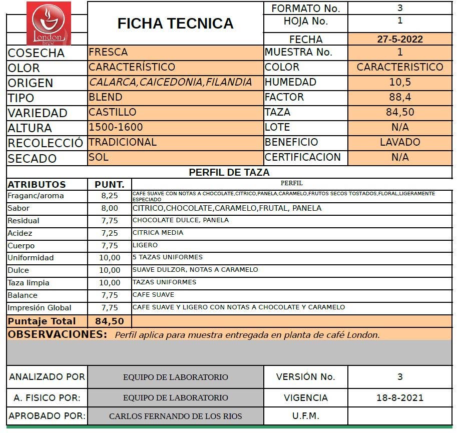 Café Las Margaritas - Wholesale Coffee Beans - Coffee Colombia origin Finca Arabico roast natur ground x250gr7
