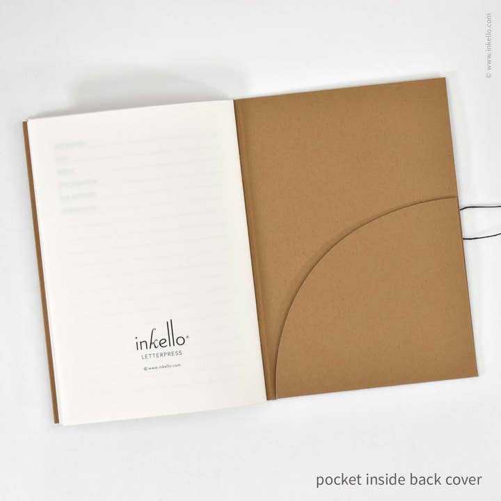 Inkello Letterpress - Wholesale Journal/Diary - Brown Kraft Seed Journal with Grow Wheel (#618)7