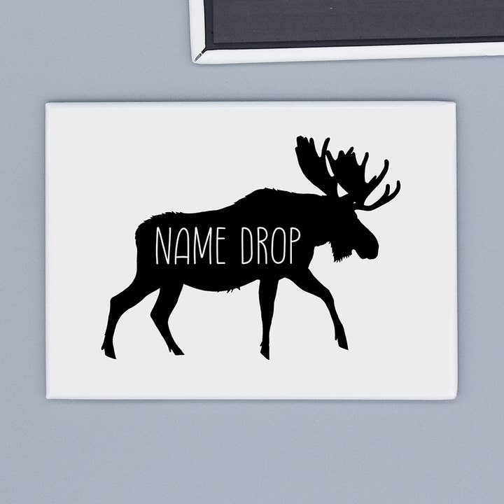 Moose - Name Drop Magnet for wholesale by Black Loon Studio