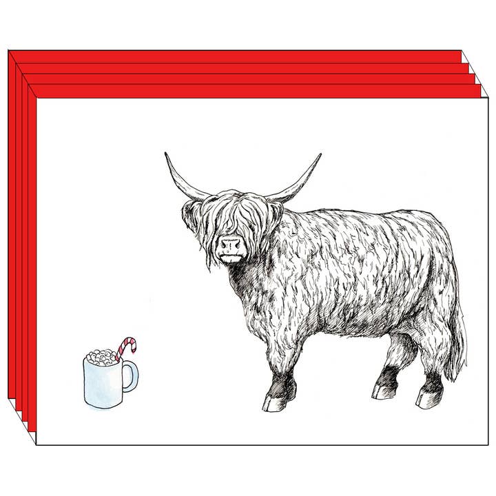 Notes en boîte de vache Highland pour la vente par Erin A. Ellis