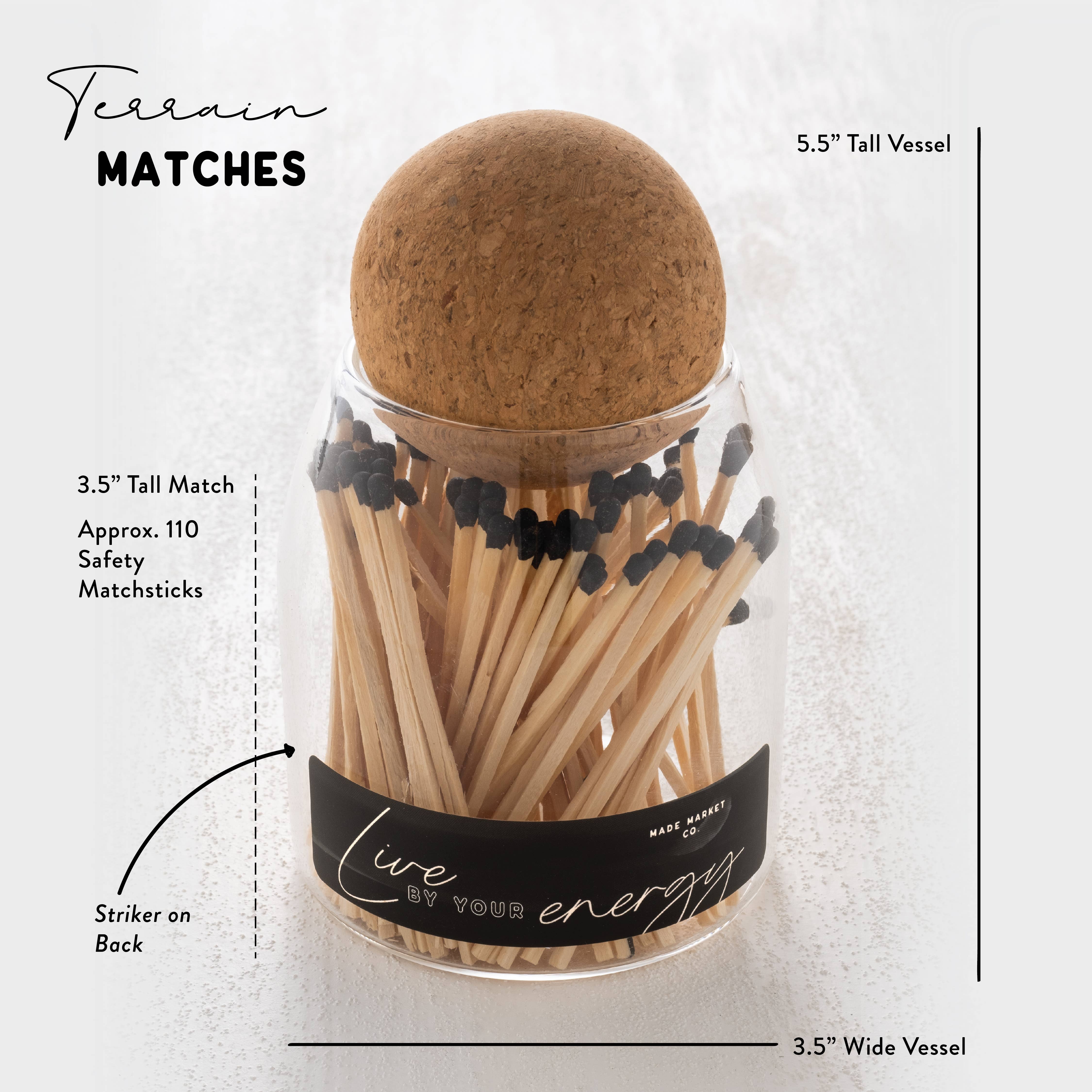 Made Market Co. - Wholesale Matches - Terrain Black Matches3