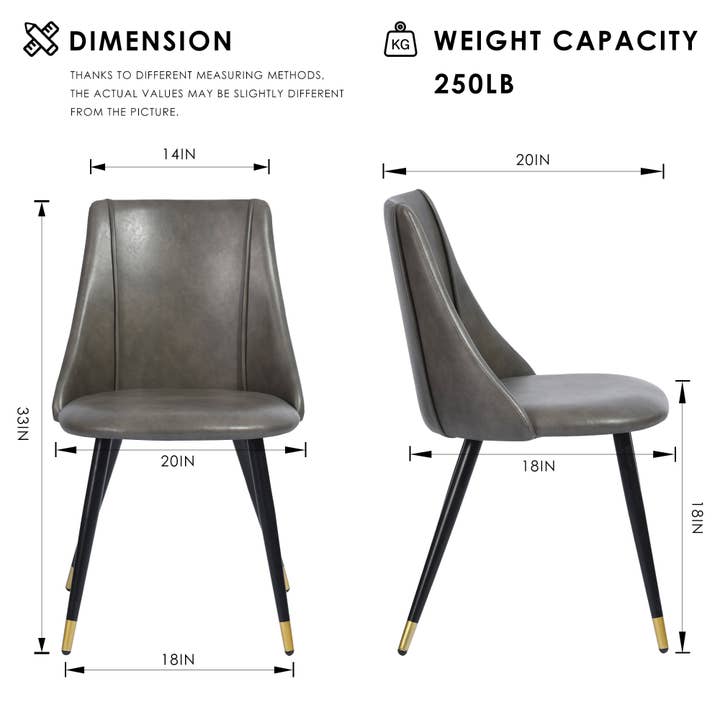 39F Inc. - Wholesale Chair - Mid-Century Modern Dining Chair Faux Leather Gold/Black Legs